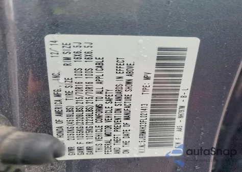 2015 Honda Cr-V Lx from USA, damaged, VIN 5J6RM4H33FL021413